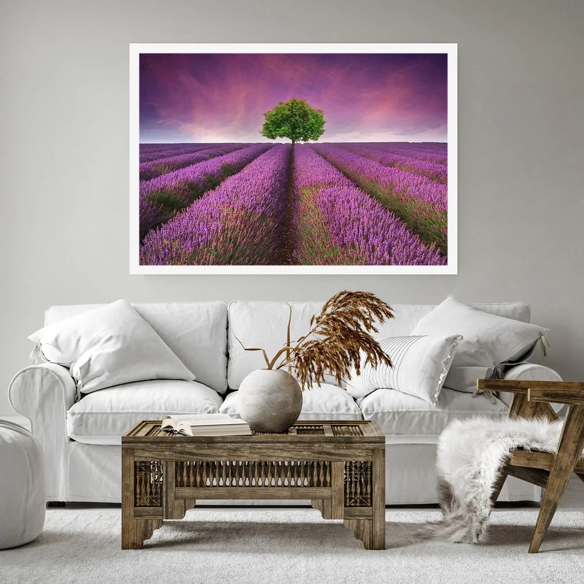 Poster - Op lavendelvelden - 100x70 cm