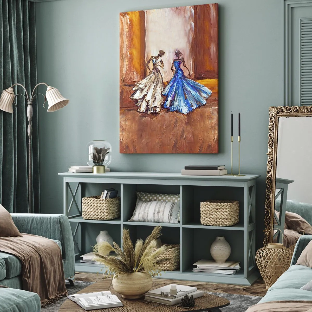 Schilderen op canvas - Een dankbaar duo - 55x100 cm