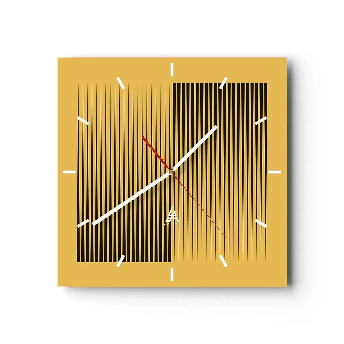 Wandklok - Klok - Vierkant van tegenpolen - 40x40 cm