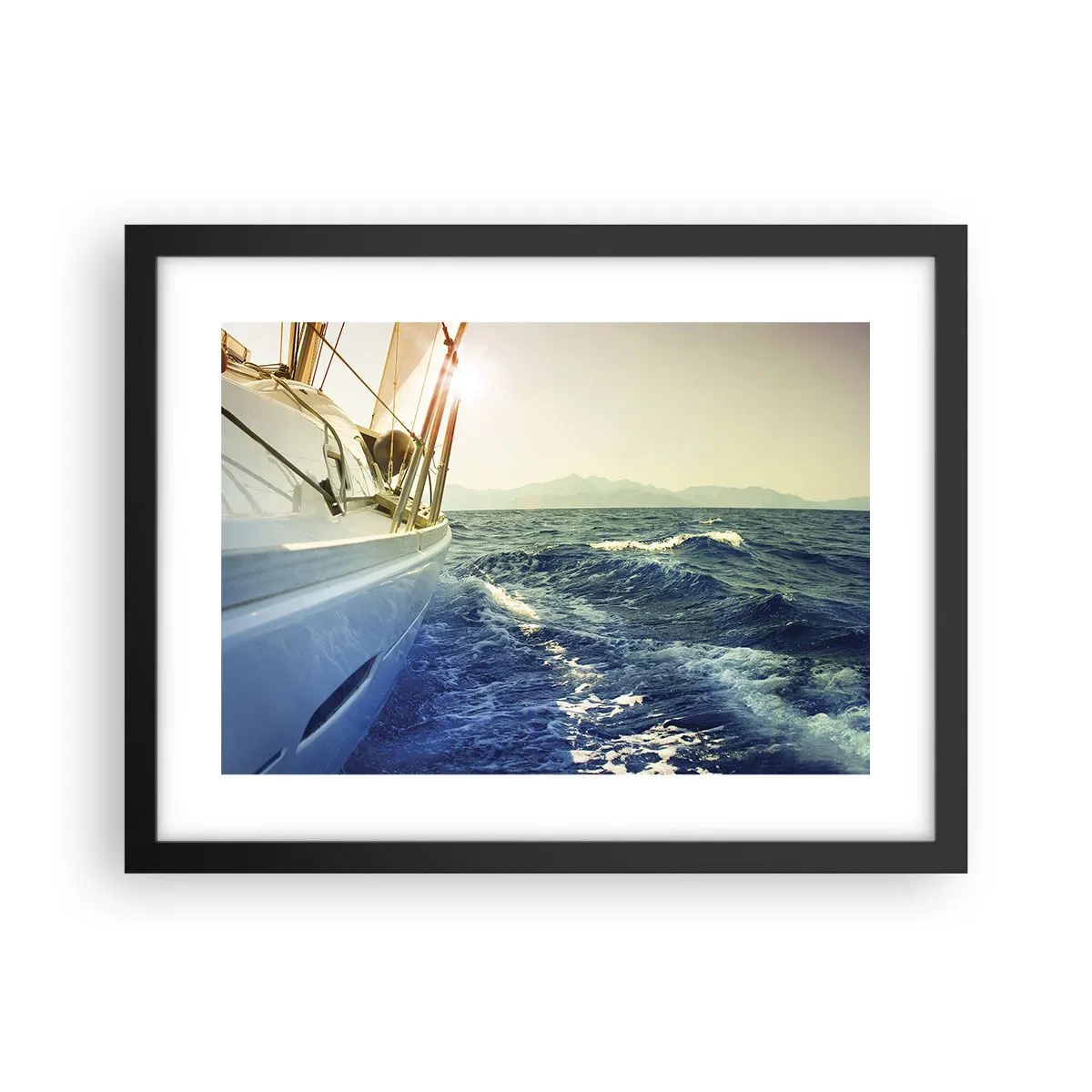 Poster in een zwarte lijst - Voor het avontuur - 40x30 cm