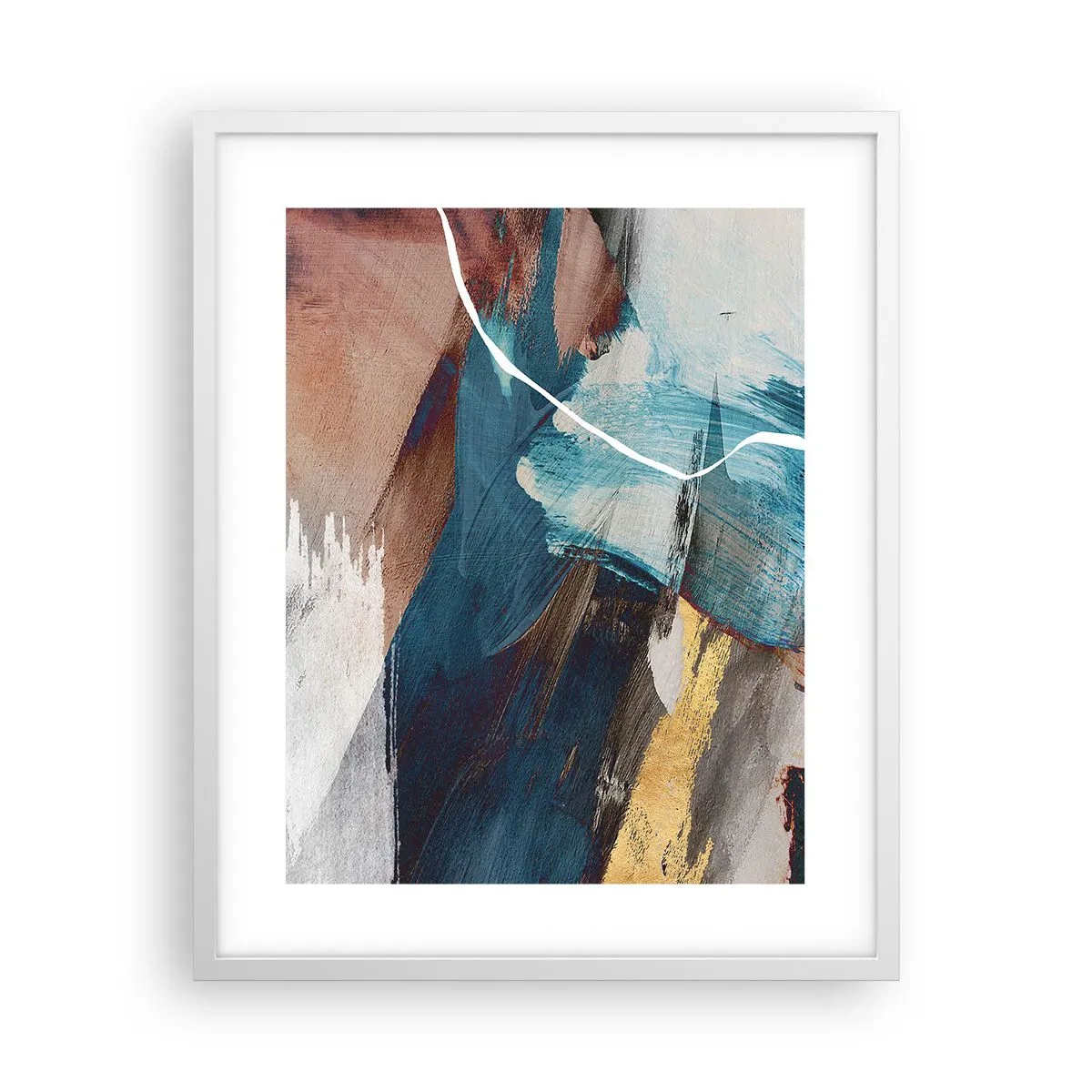Poster in een witte lijst - Met panache en energie - 40x50 cm