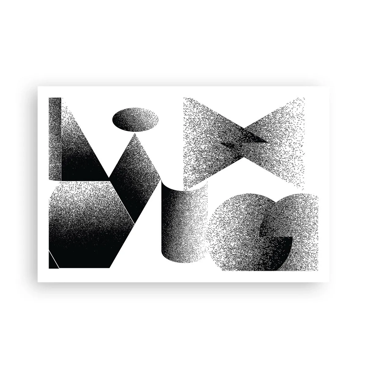 Poster - Hoeken en ovalen - 91x61 cm