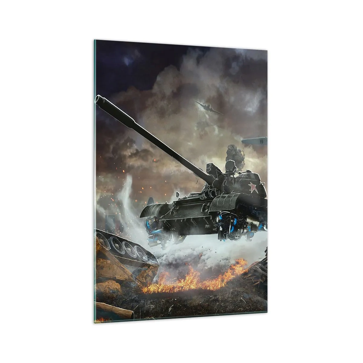 Schilderen op glas - De strijd is verschrikkelijk en mooi - 70x100 cm