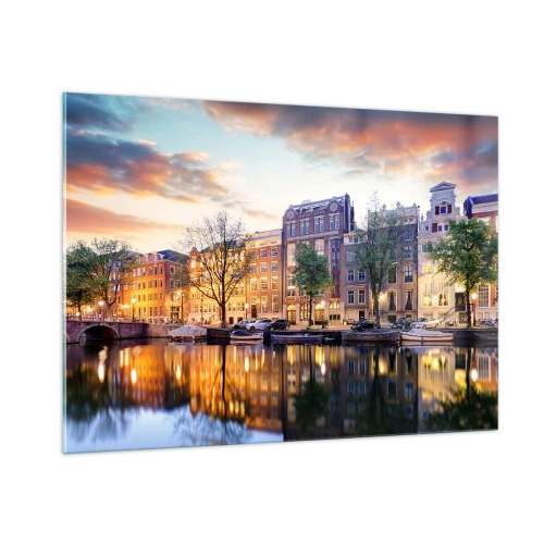 Schilderen op glas - Ingetogen en serene Nederlandse schoonheid - 100x70 cm