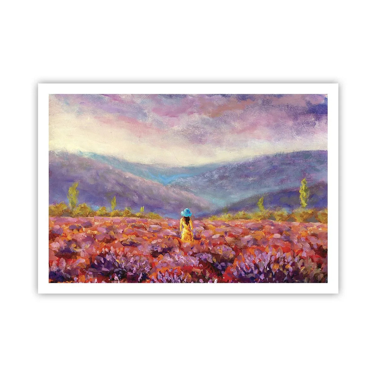 Poster - In een lavendelwereld - 100x70 cm