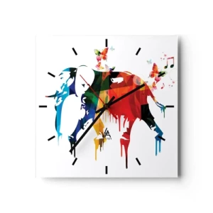 Wandklok - Klok - Iedereen kan dansen - 30x30 cm