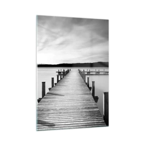 Schilderen op glas - Bij de waterput - vrede - 50x70 cm