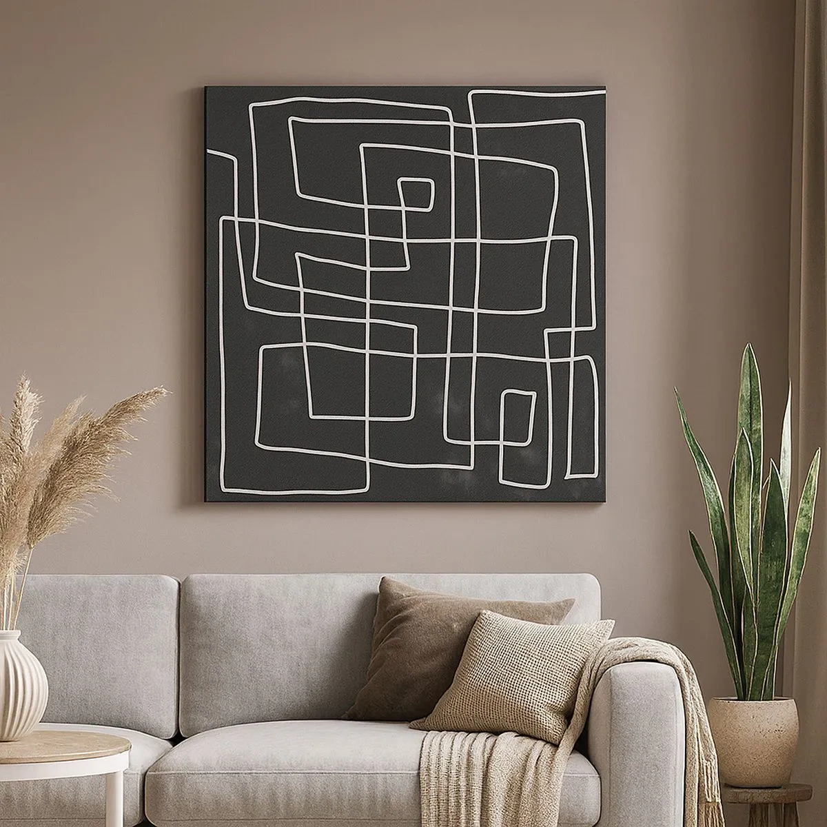 Schilderen op canvas - Niet zo eenvoudig - 30x30 cm