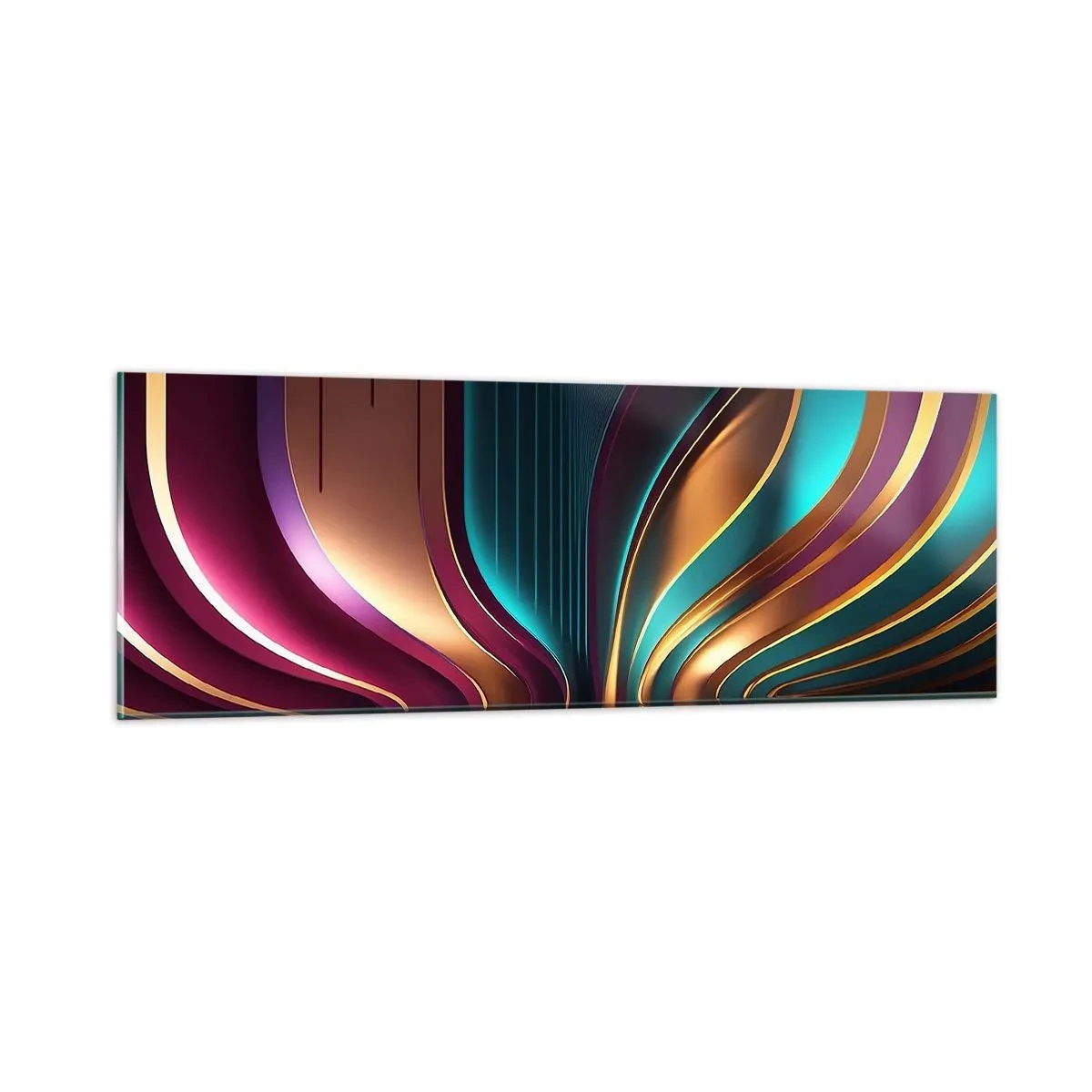 Schilderen op glas - Architectuur van licht - 90x30 cm