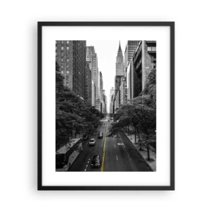 Poster in een zwarte lijst - New York ochtend - 40x50 cm