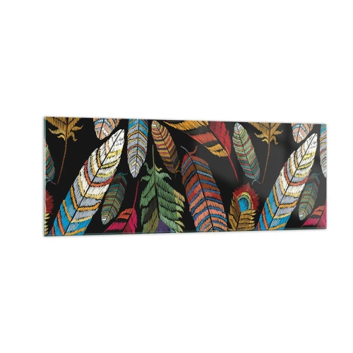Schilderen op glas - Het vogelcarnaval - 140x50 cm