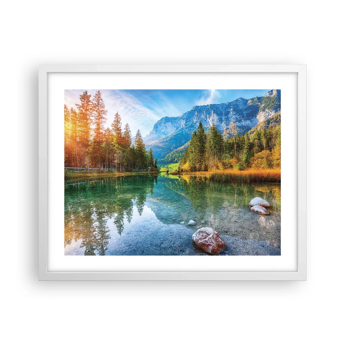 Poster in een witte lijst - De zachtheid van de herfst - 50x40 cm