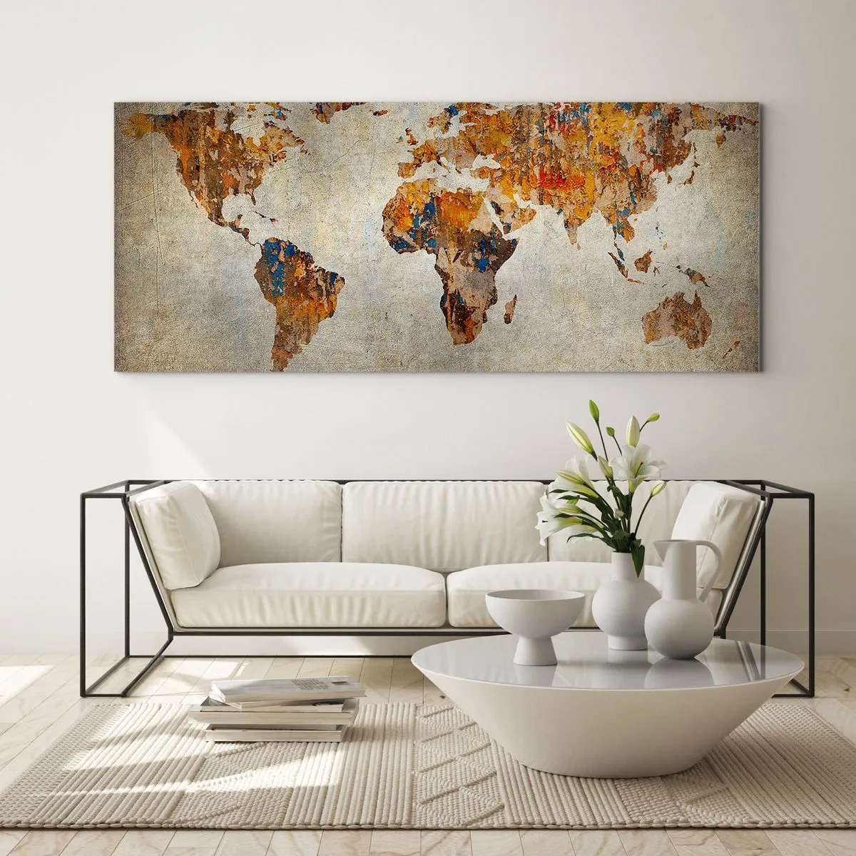 Schilderen op glas - Een hele grote wereld - 100x40 cm