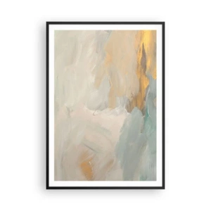 Poster in een zwarte lijst - Abstractie – het land van zachtheid - 70x100 cm