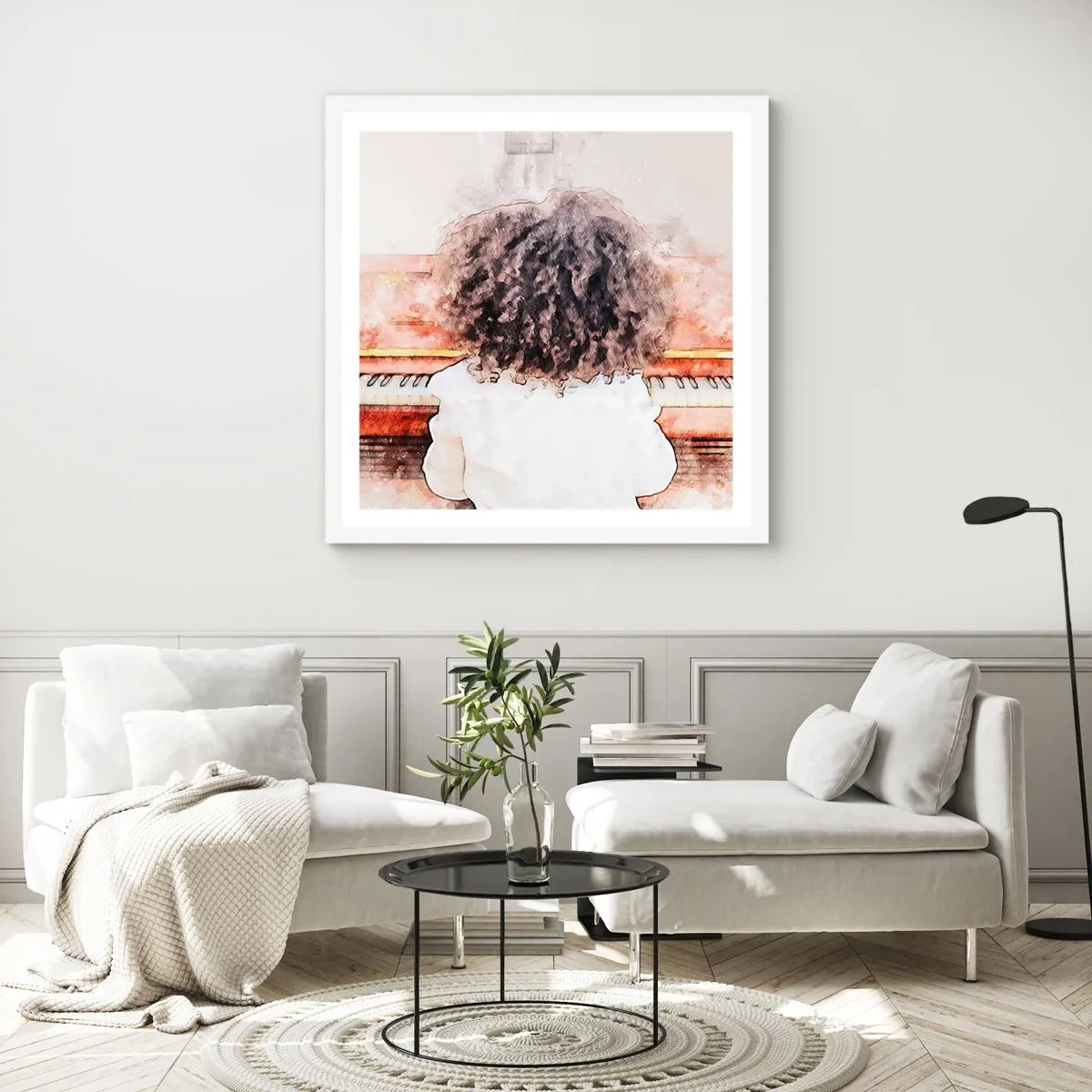 Poster in een witte lijst - In de nieuwe wereld - 40x40 cm