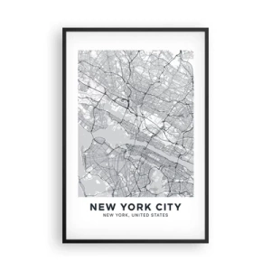 Poster in een zwarte lijst - De anatomie van een metropool - 61x91 cm