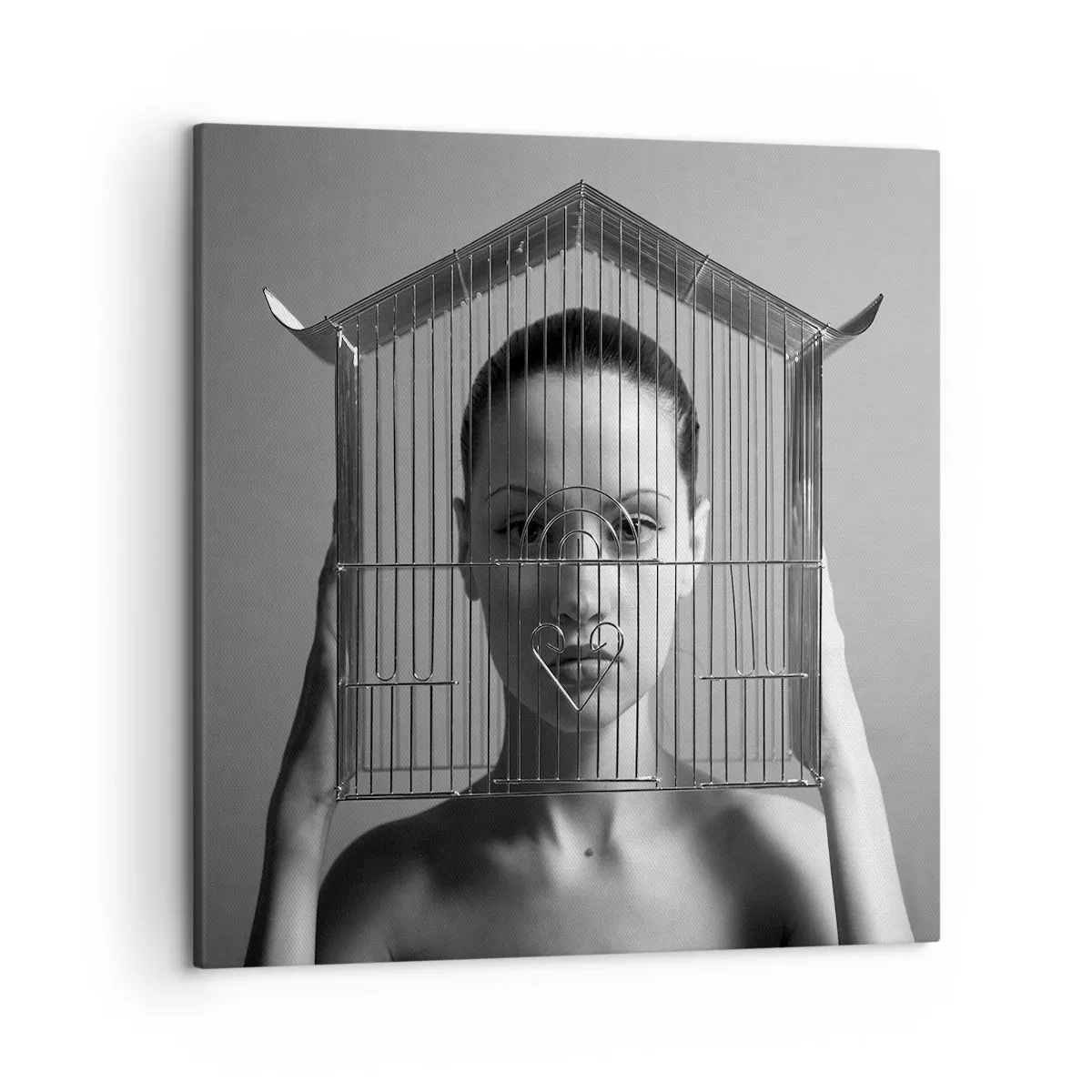 Schilderen op canvas - Een ietwat surrealistisch portret - 50x50 cm