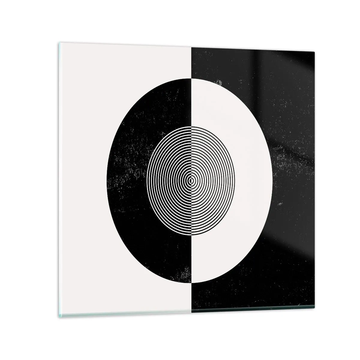Schilderen op glas - Harmonie in zwart-wit - 60x60 cm