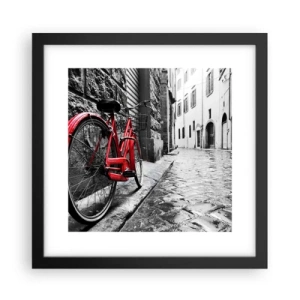 Poster in een zwarte lijst - Echte schoonheid verveelt niet - 30x30 cm