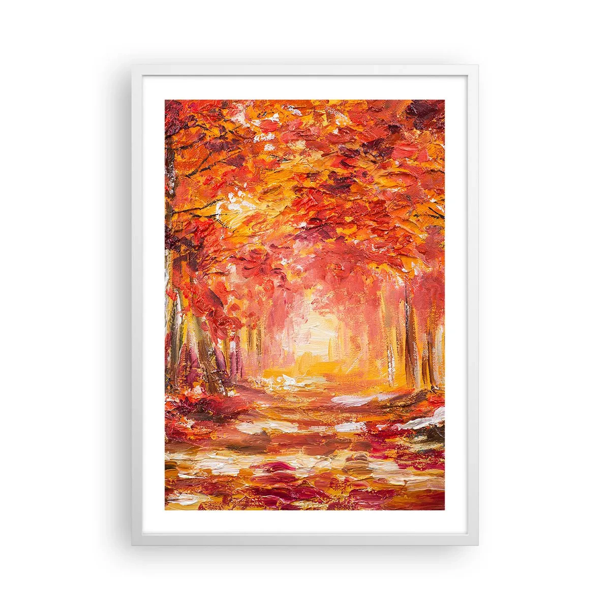 Poster in een witte lijst - Koperen bos - 50x70 cm