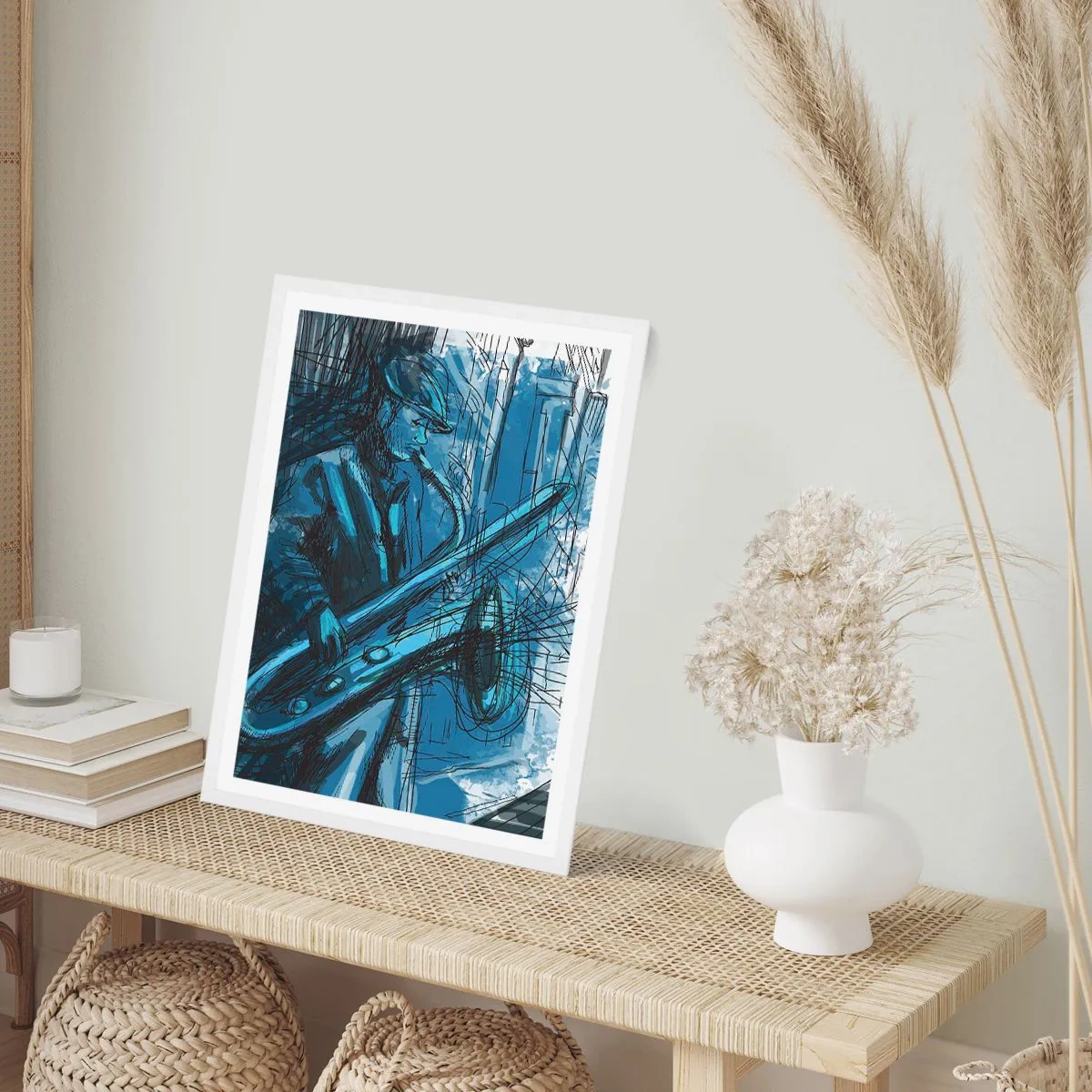 Poster in een witte lijst - Stedelijke Rapsodie - 40x50 cm