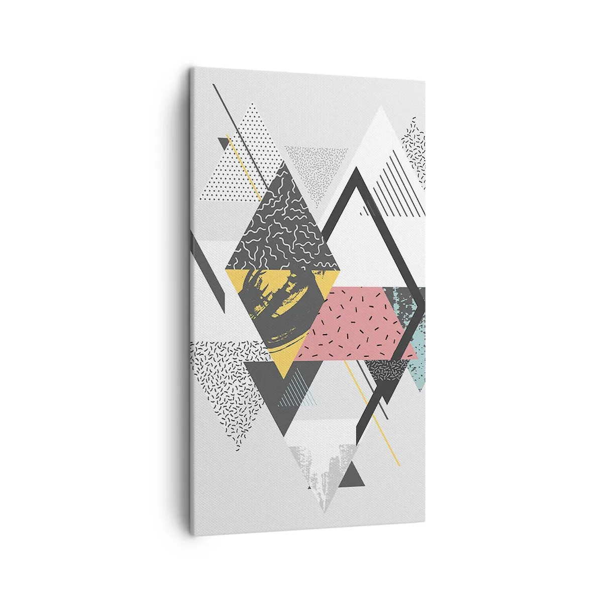 Schilderen op canvas - Variatie op driehoek en ruit - 45x80 cm