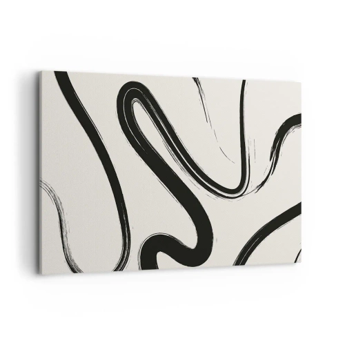 Schilderen op canvas - Zwart-wit eigenzinnigheid - 120x80 cm