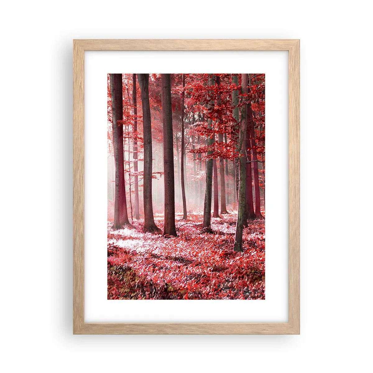 Een poster in een licht eiken lijst - Rood is net zo mooi - 30x40 cm