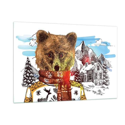 Schilderen op glas - De berenhut - 120x80 cm