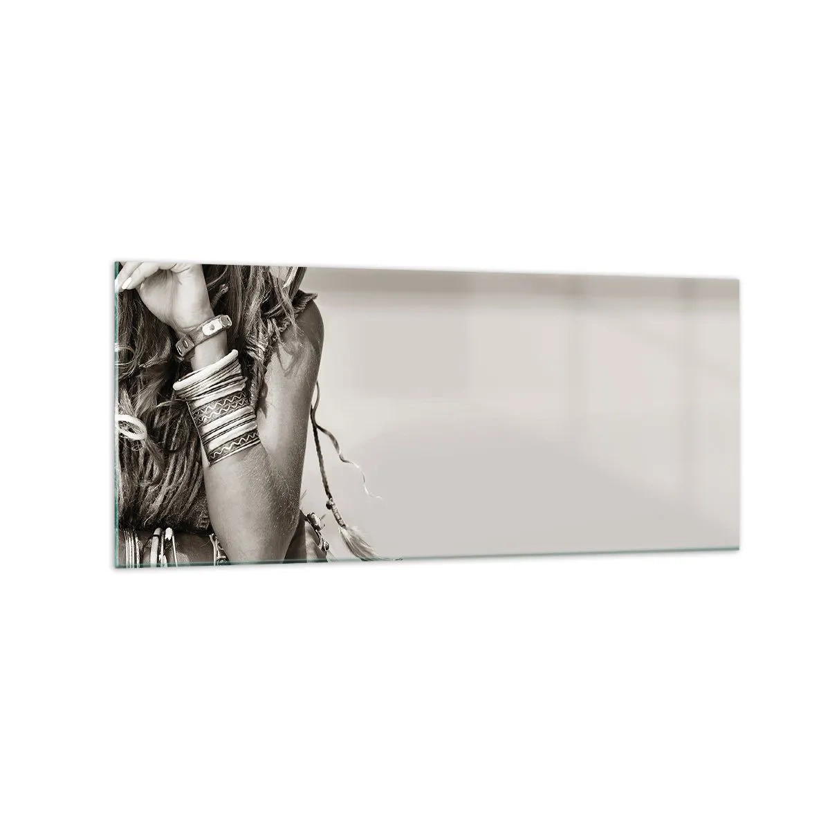 Schilderen op glas - Waarom een ​​meisje - 120x50 cm