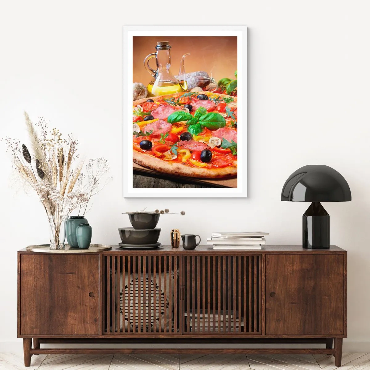 Poster in een witte lijst - Met echte Italiaanse smaak - 50x70 cm