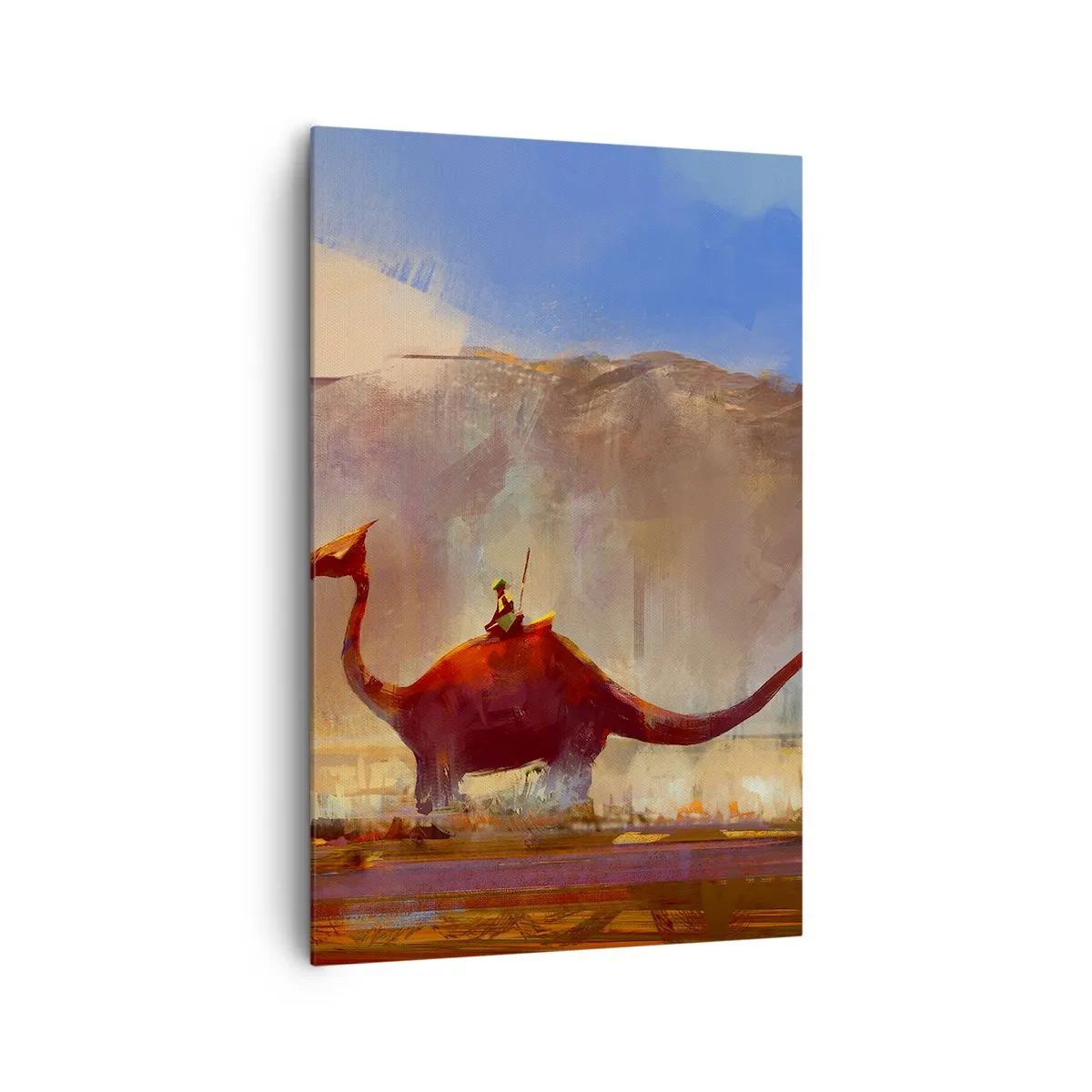 Schilderen op canvas - Als ze niet waren uitgestorven - 80x120 cm