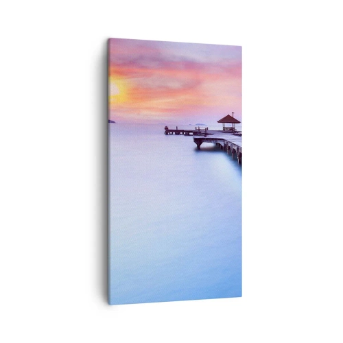 Schilderen op canvas - Een zee van rust tot aan de horizon - 45x80 cm