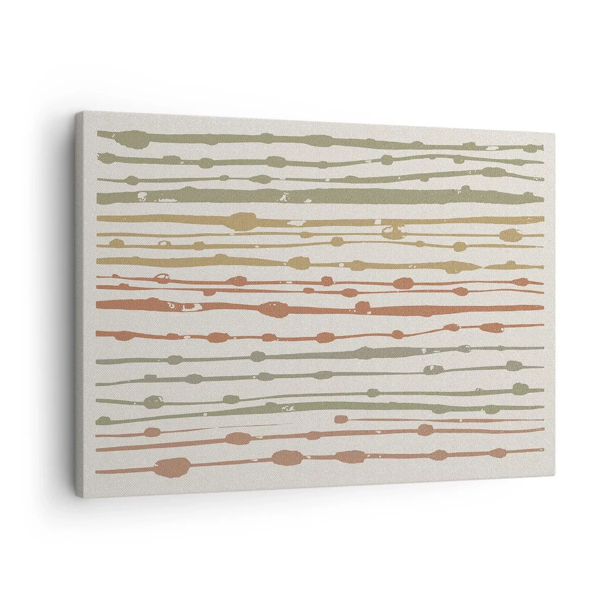 Schilderen op canvas - Muzieknotatie van kleuren - 70x50 cm