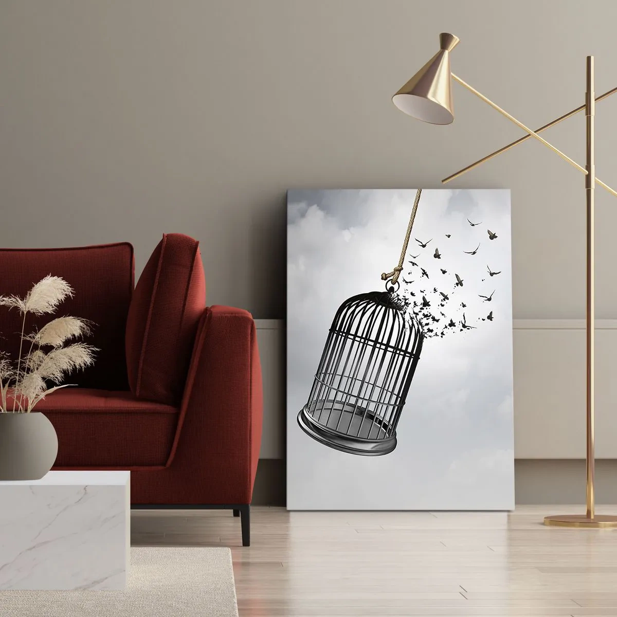 Schilderen op canvas - Geloof ... Hoop ... Vrijheid! - 50x70 cm