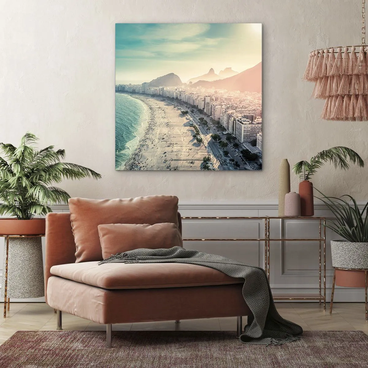 Schilderen op canvas - Eeuwige vakantie in Rio - 60x60 cm