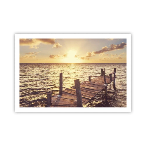 Poster - Het gouden land van zachtheid - 91x61 cm