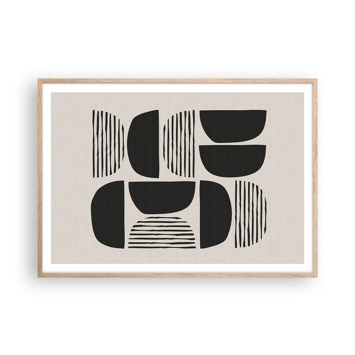 Een poster in een licht eiken lijst - Halfslachtige deals - 100x70 cm