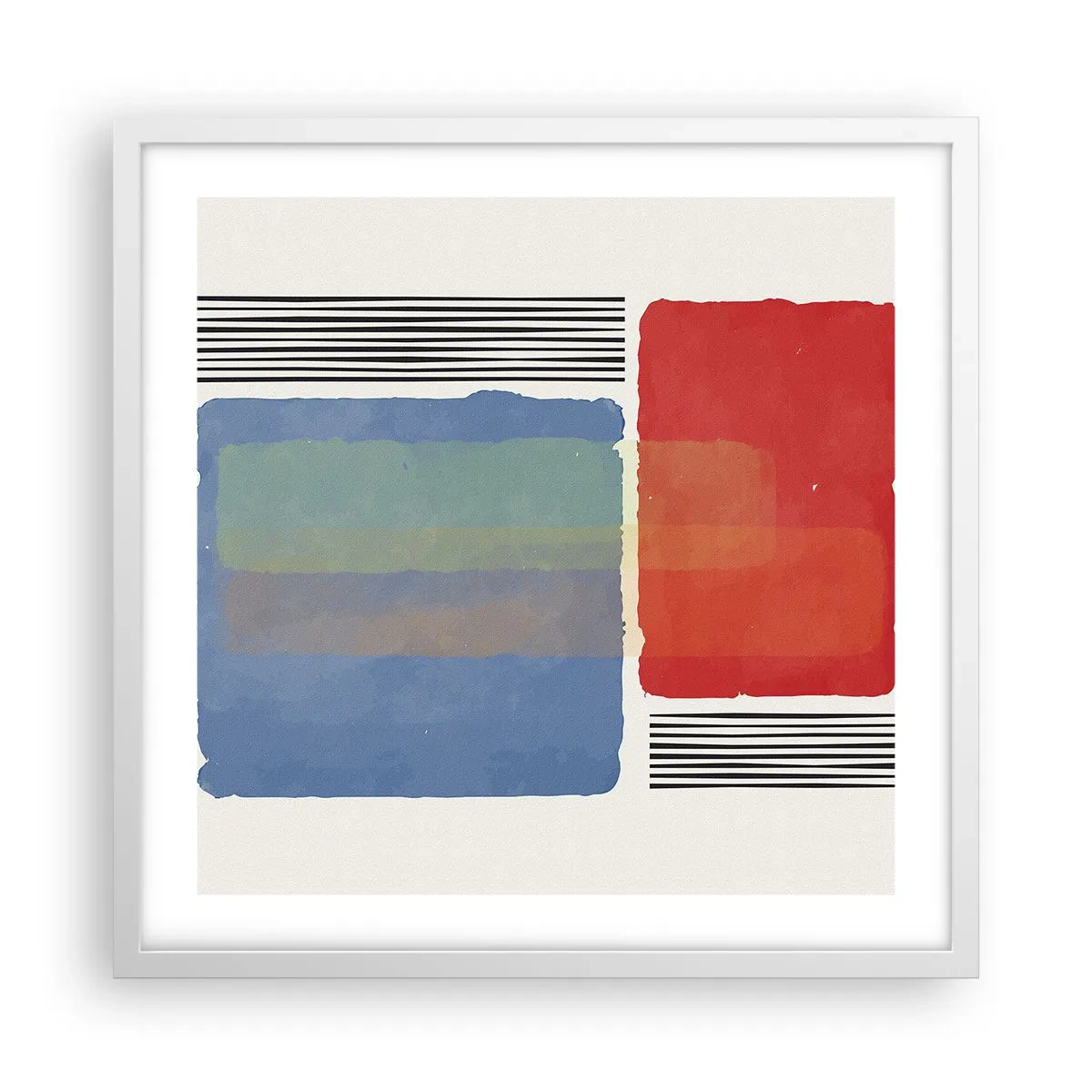 Poster in een witte lijst - De geest en de letter van de geometrie - 50x50 cm