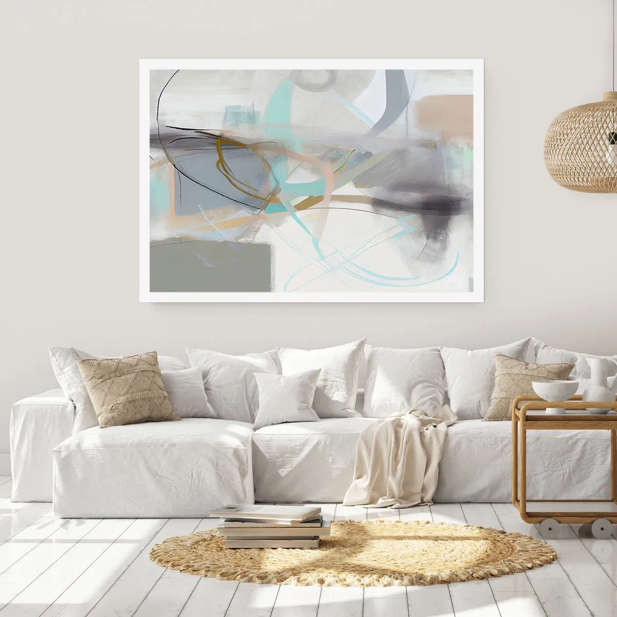 Poster - Mistige abstractie - 50x40 cm