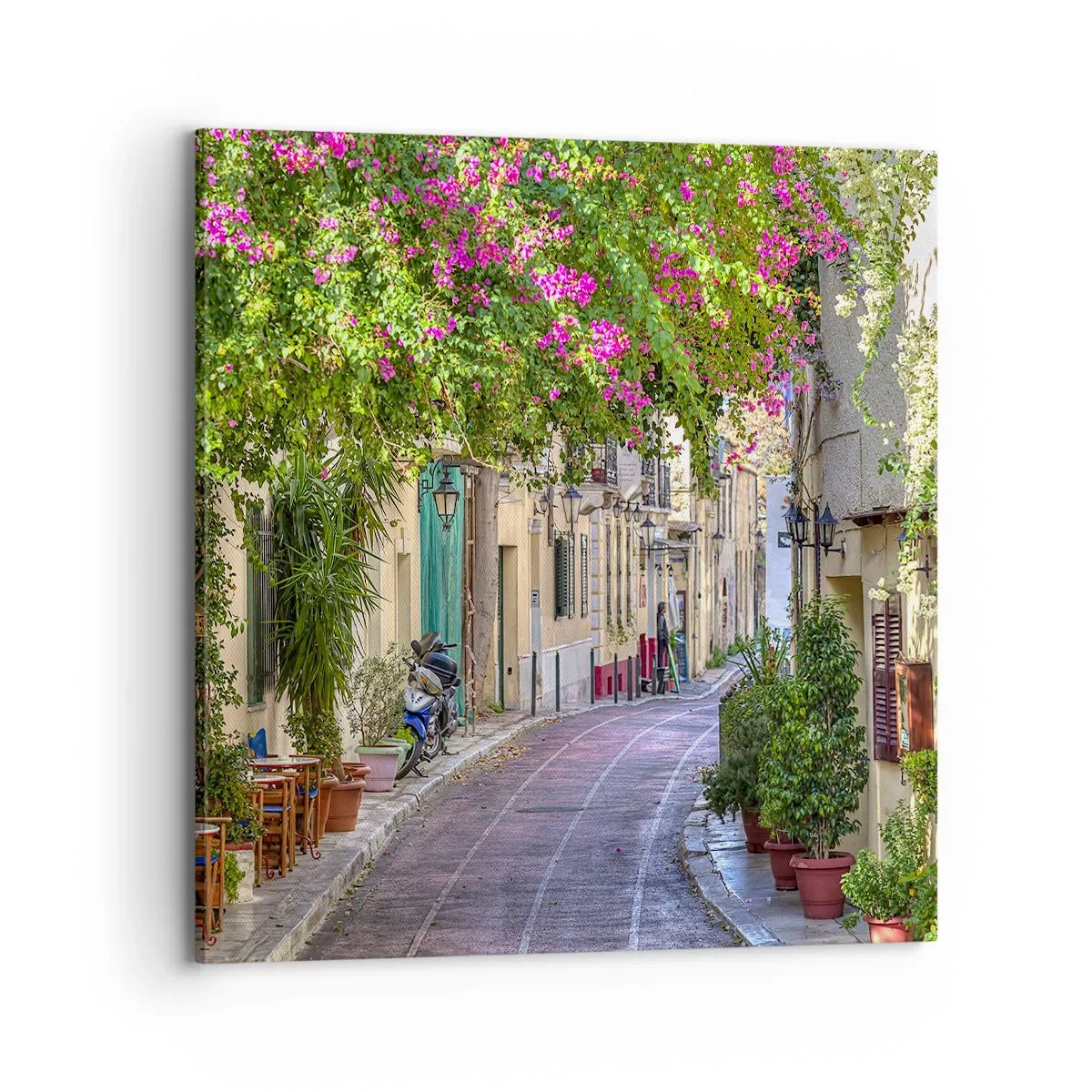 Schilderen op canvas - Bloeiende steeg - 70x70 cm