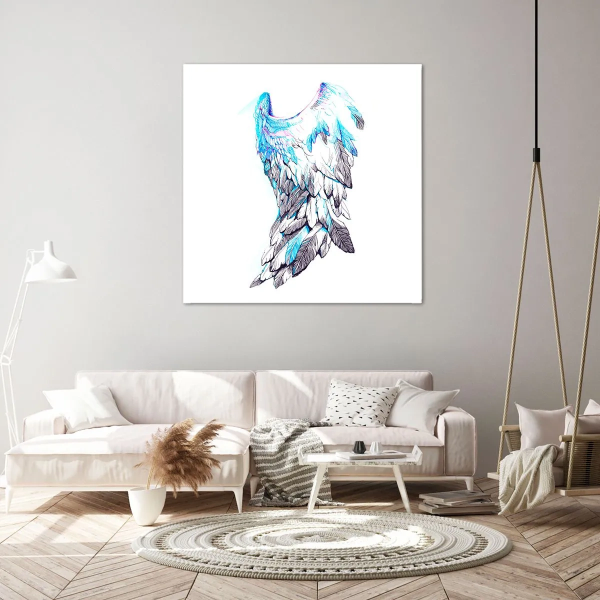 Schilderen op canvas - Ik heb vleugels nodig - 40x40 cm