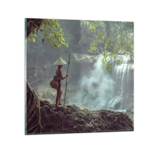 Schilderen op glas - Bevriend met de natuur - 30x30 cm