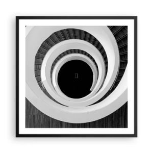 Poster in een zwarte lijst - Tot de kern van de zaak - 60x60 cm