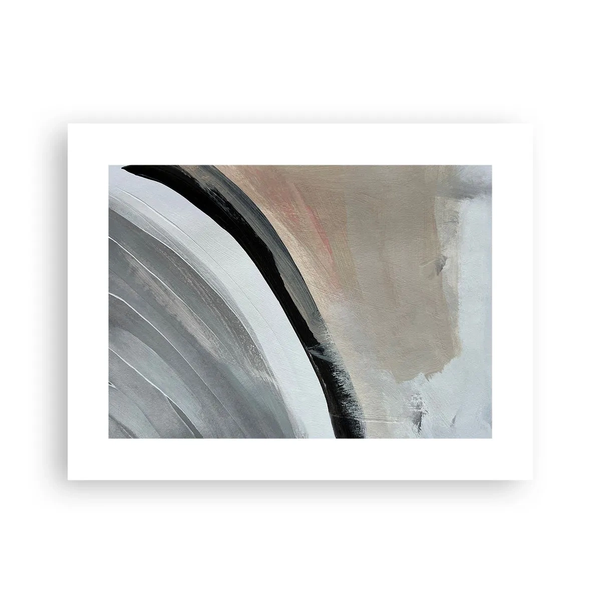 Poster - Compositie: boog van zwart en grijs - 40x30 cm