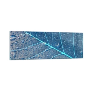 Schilderen op glas - Leven in blauw - 90x30 cm