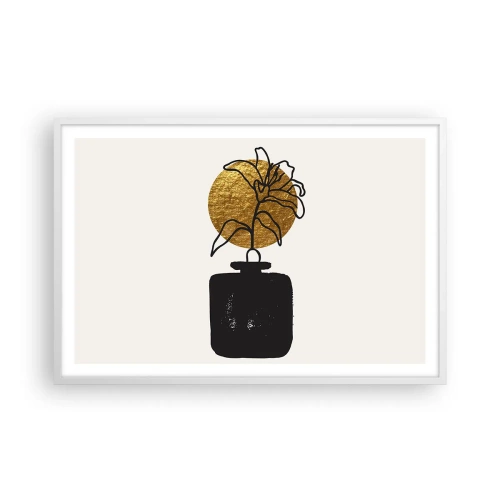 Poster in een witte lijst - Schoonheid is goud waard - 91x61 cm