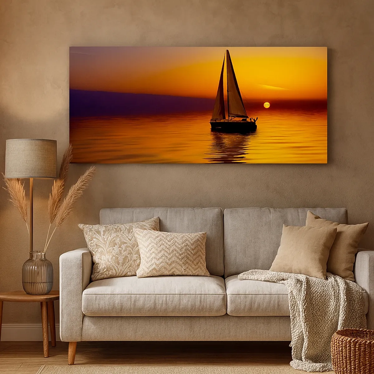 Schilderen op canvas - Hoe stil is het hier in de schemering... - 30x30 cm