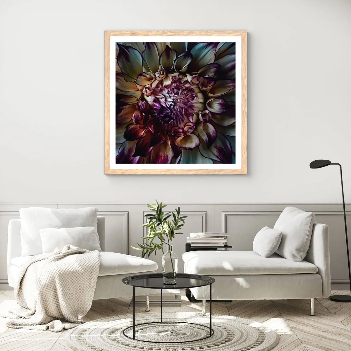 Een poster in een licht eiken lijst - De hoogtijdagen van de jeugd - 60x60 cm