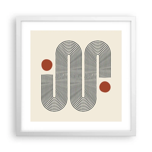 Poster in een witte lijst - Van het begin tot het eind - 40x40 cm